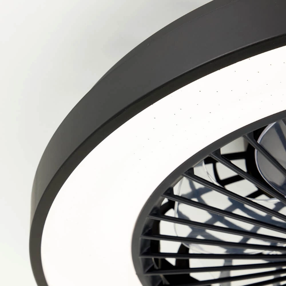 Black ceiling fan Mazzaro with RGB lamp - 48cm Brilliant 4004353428449