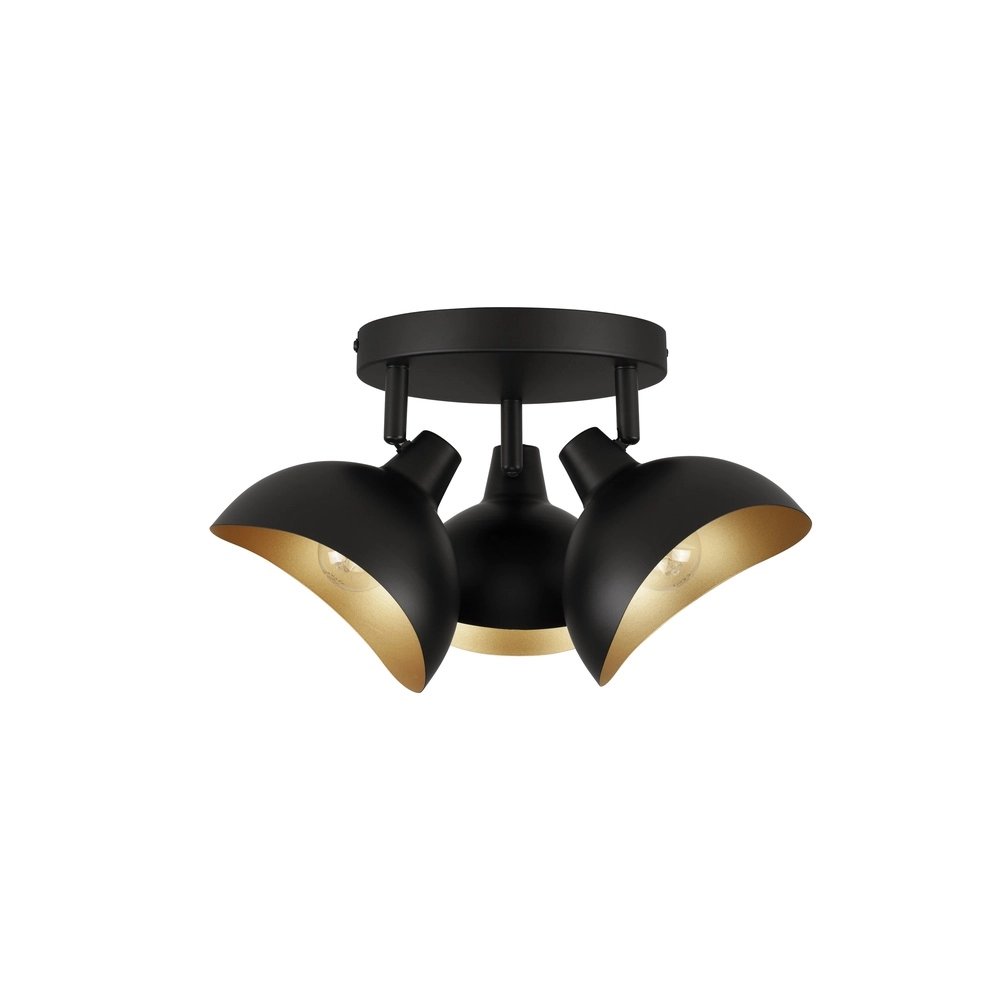 Ceiling lamp Geti S black with gold inside