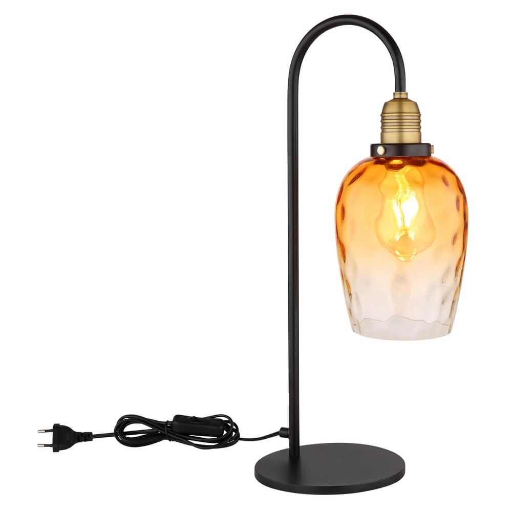 Table lamp Salvy Amber Glass Honeycomb Globo 9007371454600