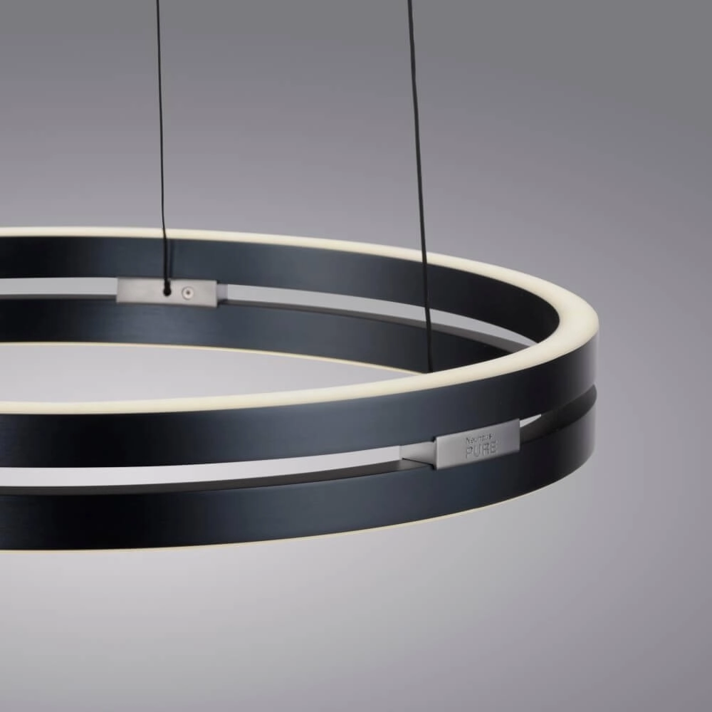 Sleek hanging lamp Pure E-Loop gray Paul Neuhaus 4012248372258
