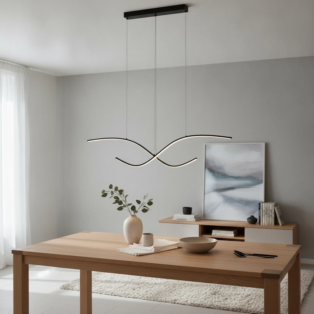 Hanging lamp curl Brio black