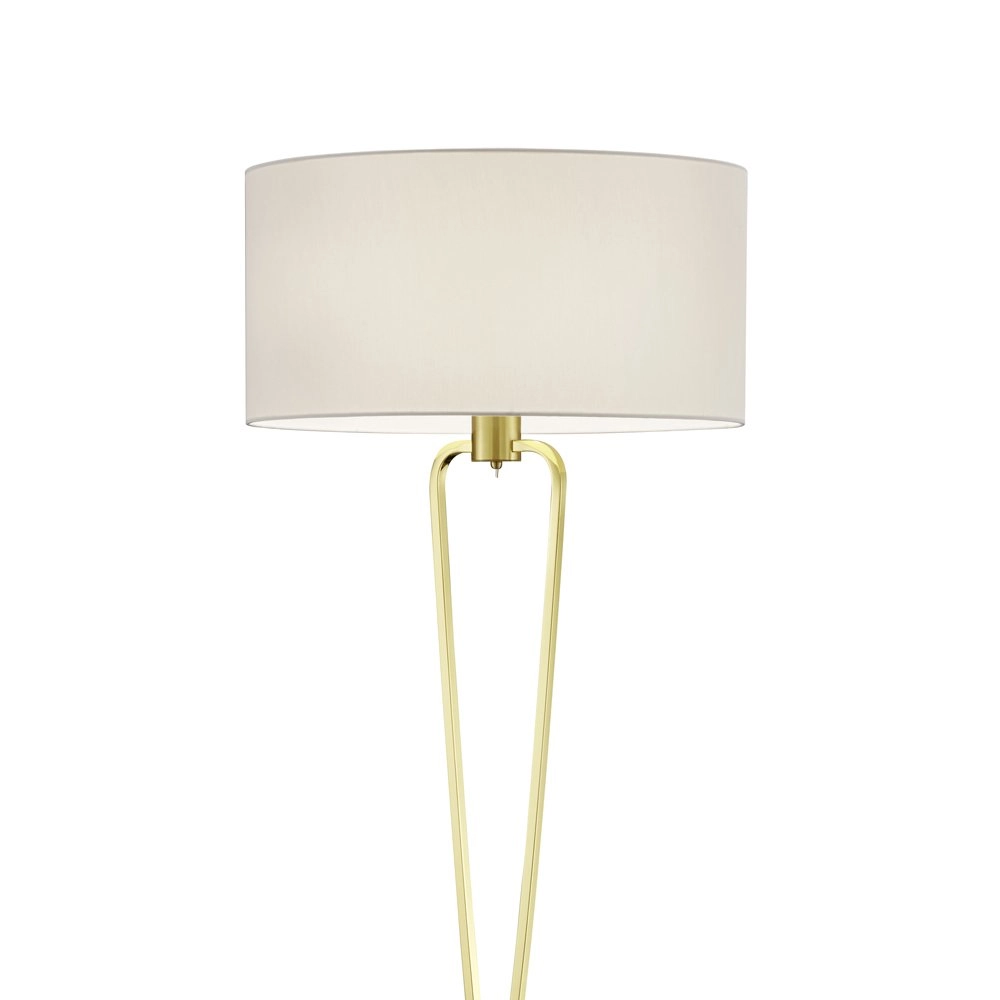 Table lamp shade Paris II gold with white lampshade Trio 4017807378320