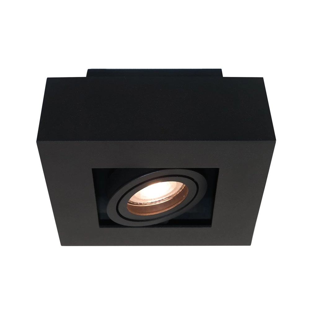 Black ceiling spotlight Bosco
