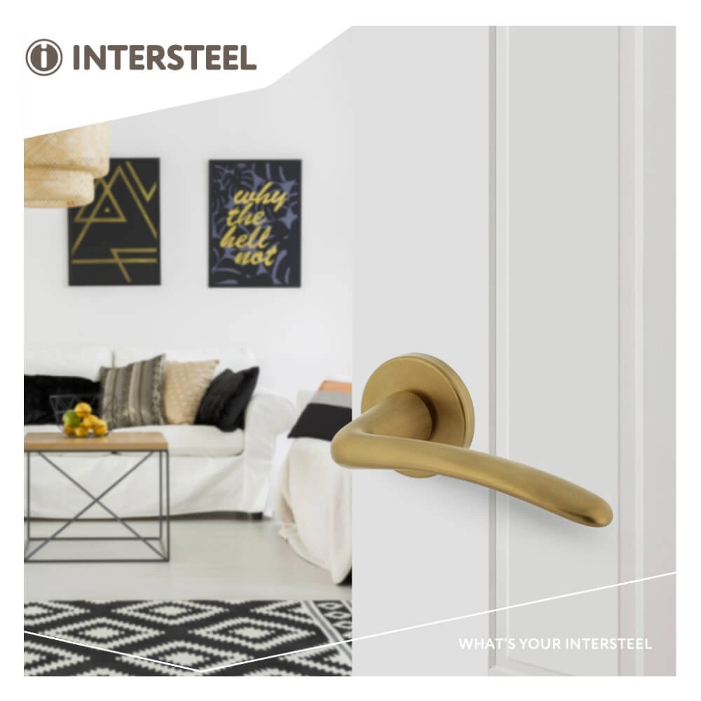 Door handle Zaia Round rosette brass Intersteel 8714186551172