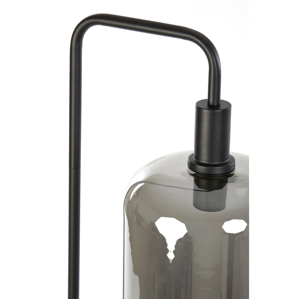 Floor lamp Lekar with smoke glass Light & Living 8717807636654