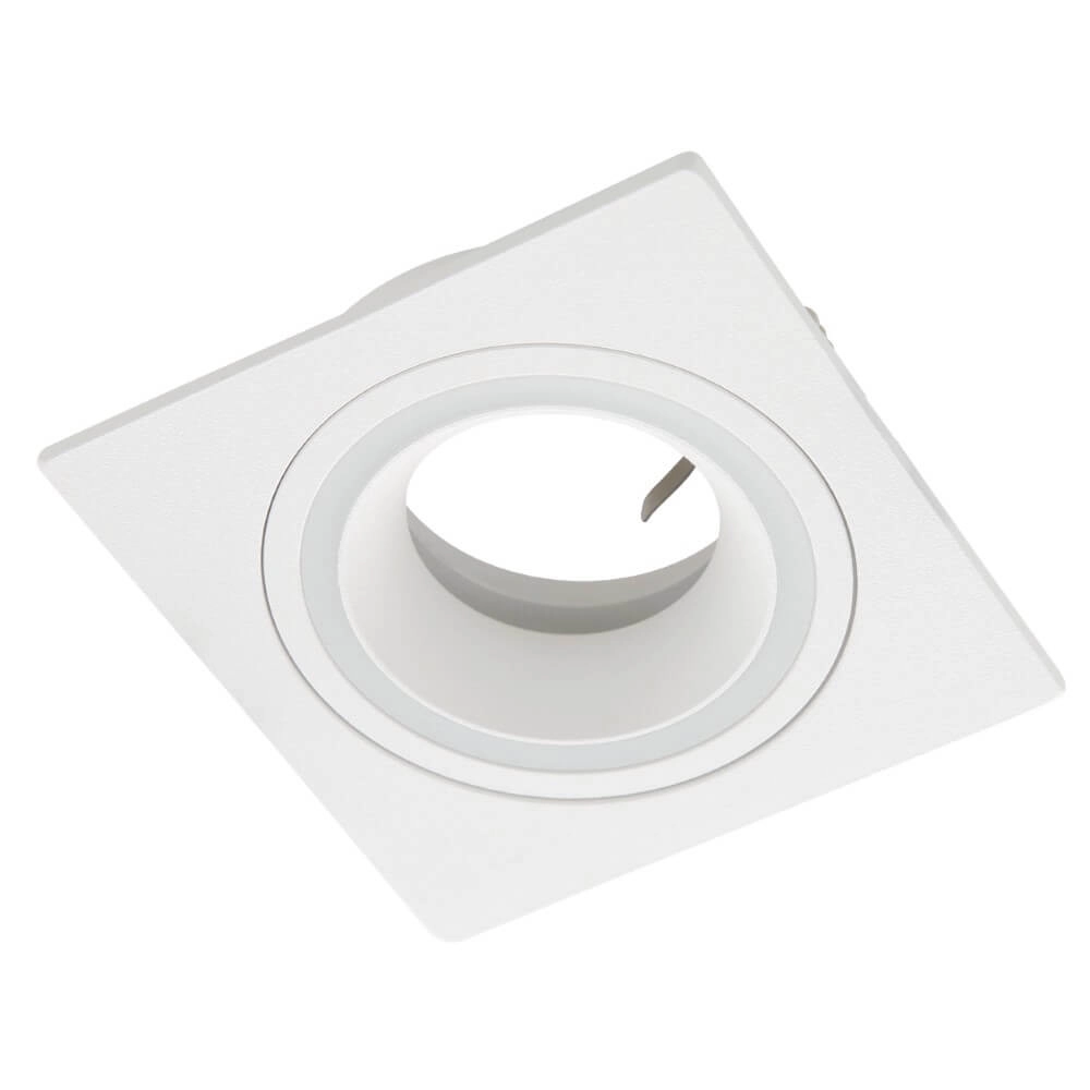 Round recessed spotlight Carosso white