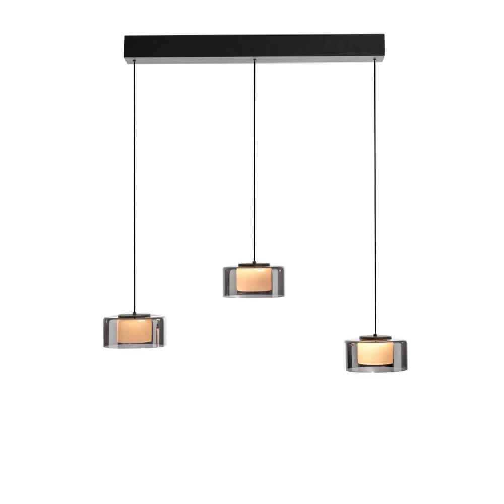 3-light pendant lamp Rika black Paul Neuhaus 4012248383070