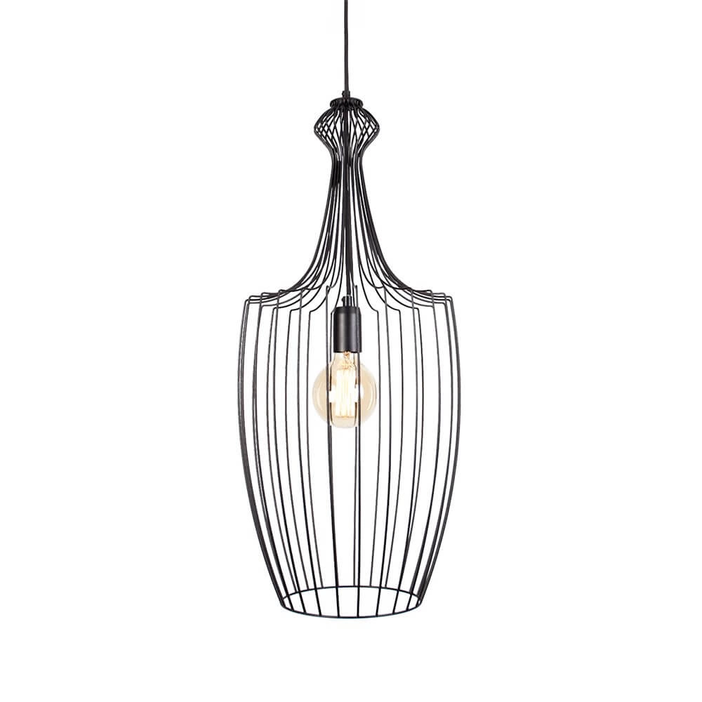 Black wire lamp Luksor Ø 32cm