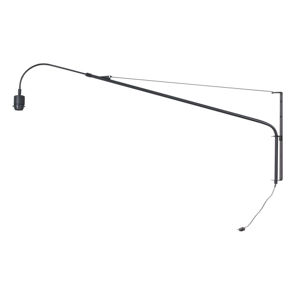 Black wall lamp Vela Lino with cream cap Steinhauer 8712746182491