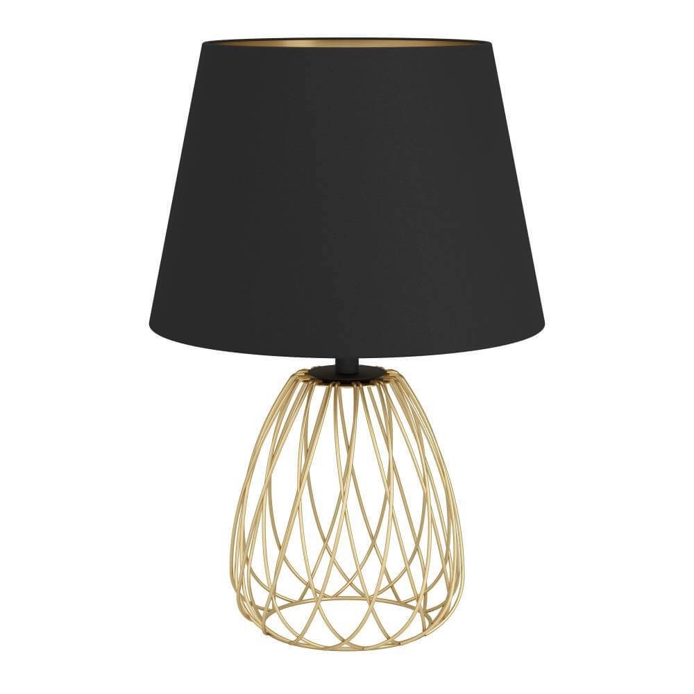 Table lamp Jazminia gold with black cap