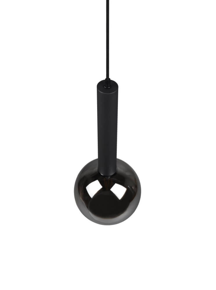 Hanging lamp Clayton black with smoke glass Trio 4017807532951