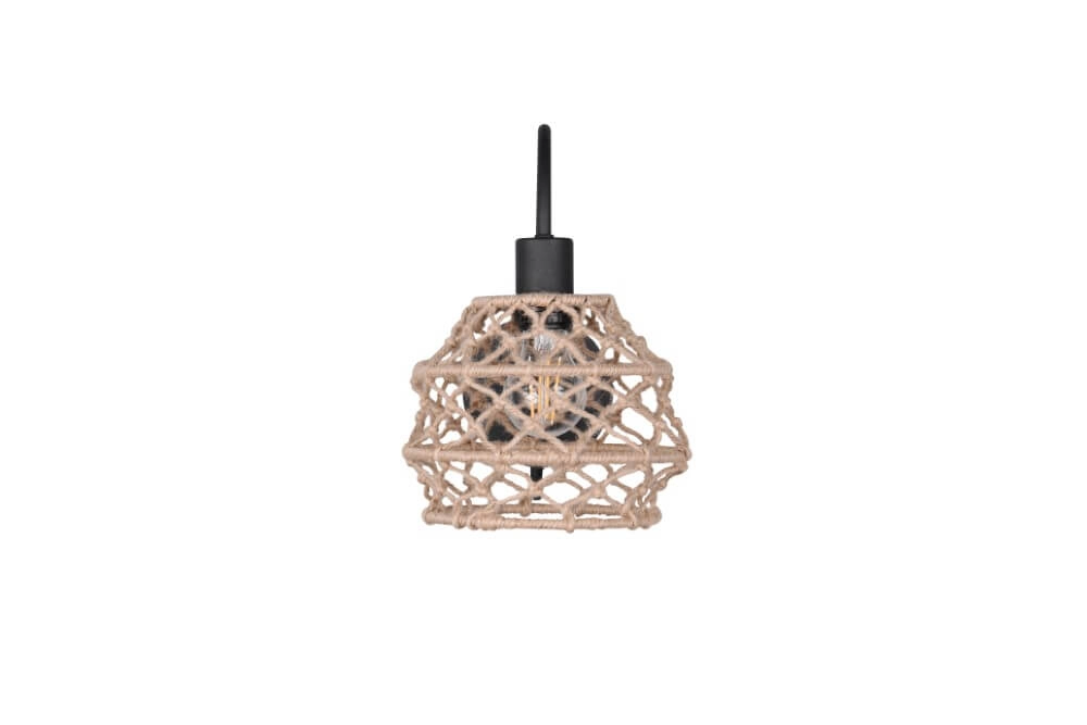 Rattan wall lamp Hive with black Trio 4017807637212