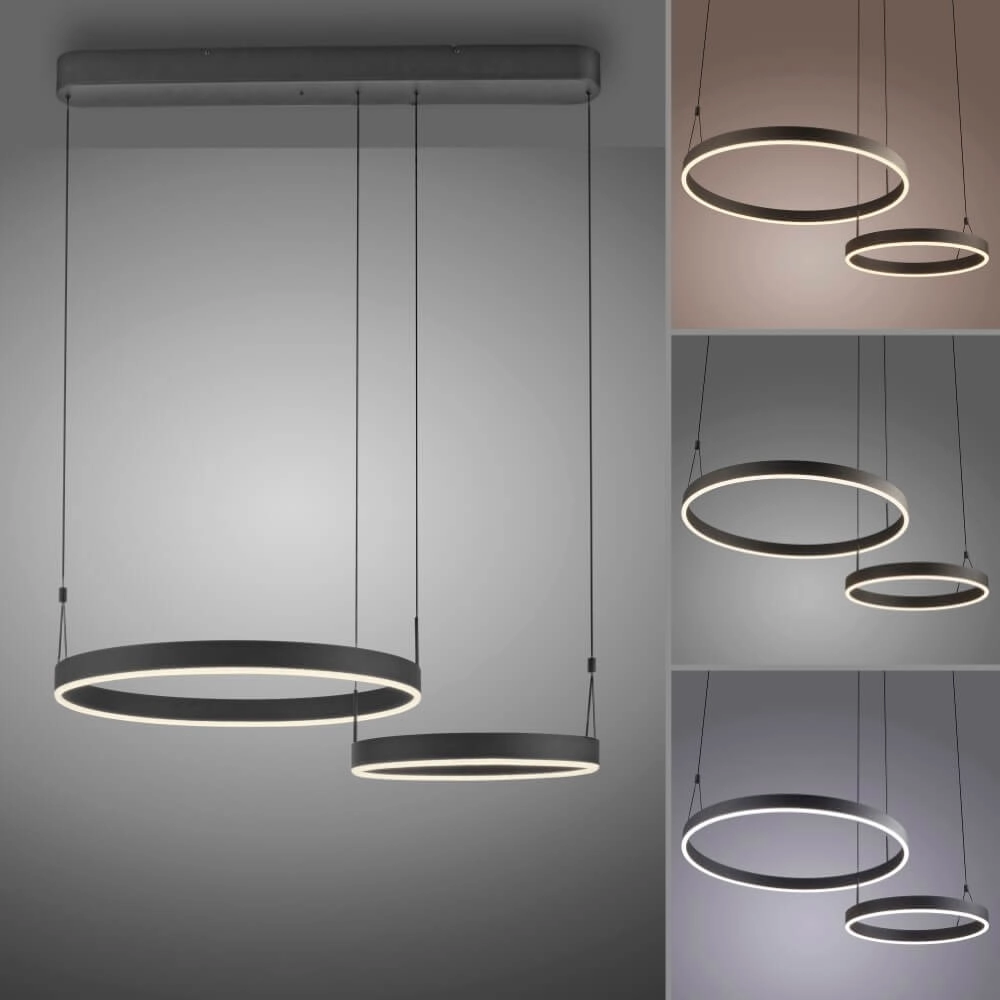 Design pendant lamp Esko black Paul Neuhaus 4012248384565