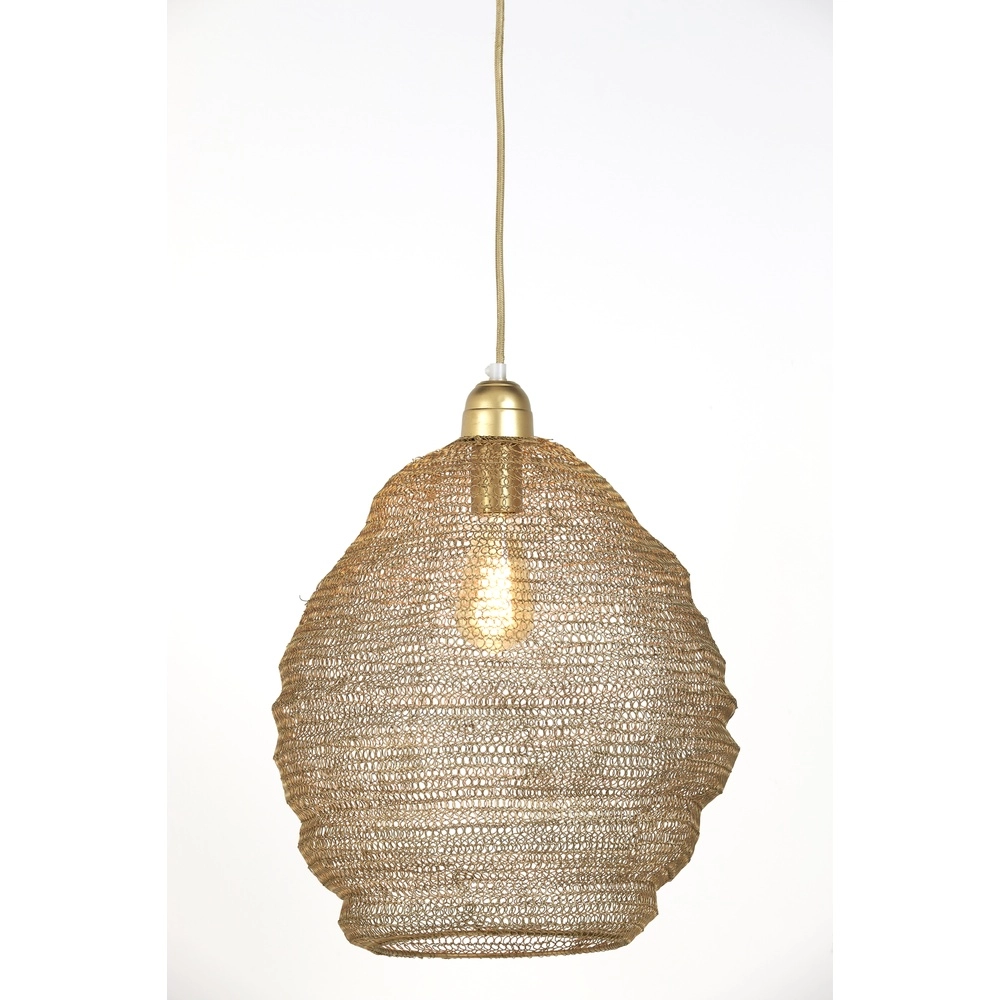 Mesh pendant lamp Nina Ø 38cm - antique bronze Light & Living 8717807175344