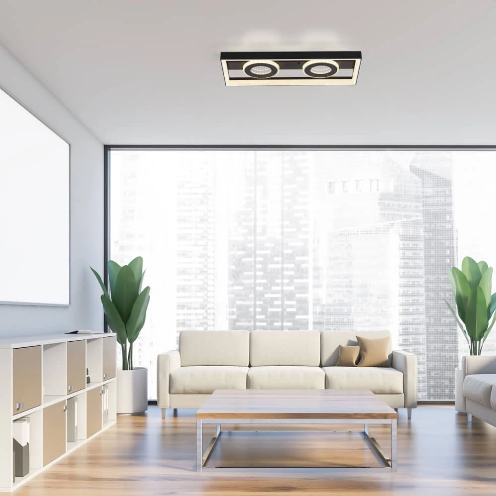 Rectangular ceiling lamp Traforo double Paul Neuhaus 4012248384893