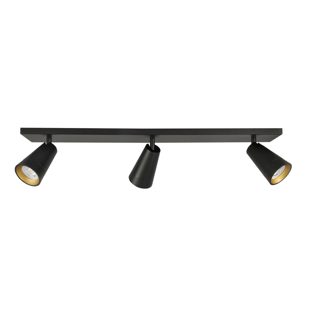 Mockery Petunia black with gold 3-light straight
