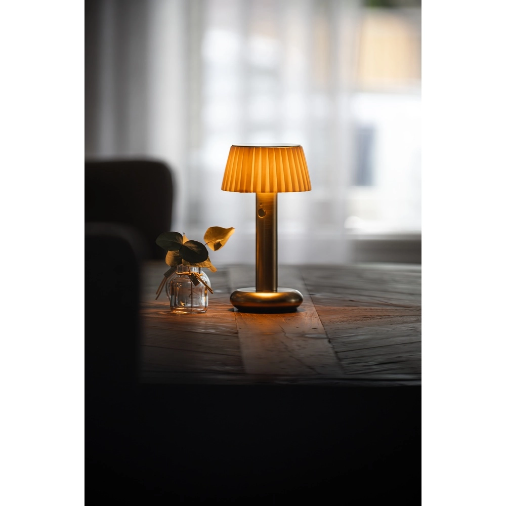 Golden table lamp Grasse Rechargeable KonstSmide 7318300030416