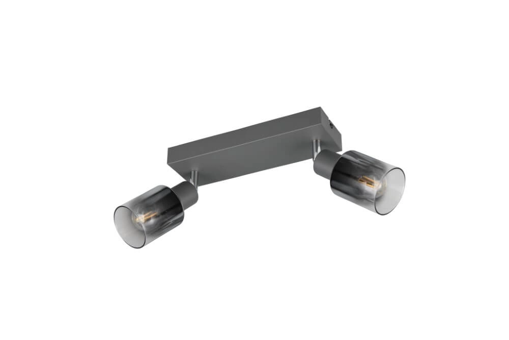 2-light ceiling lamp Cadiz black Trio 4017807615760