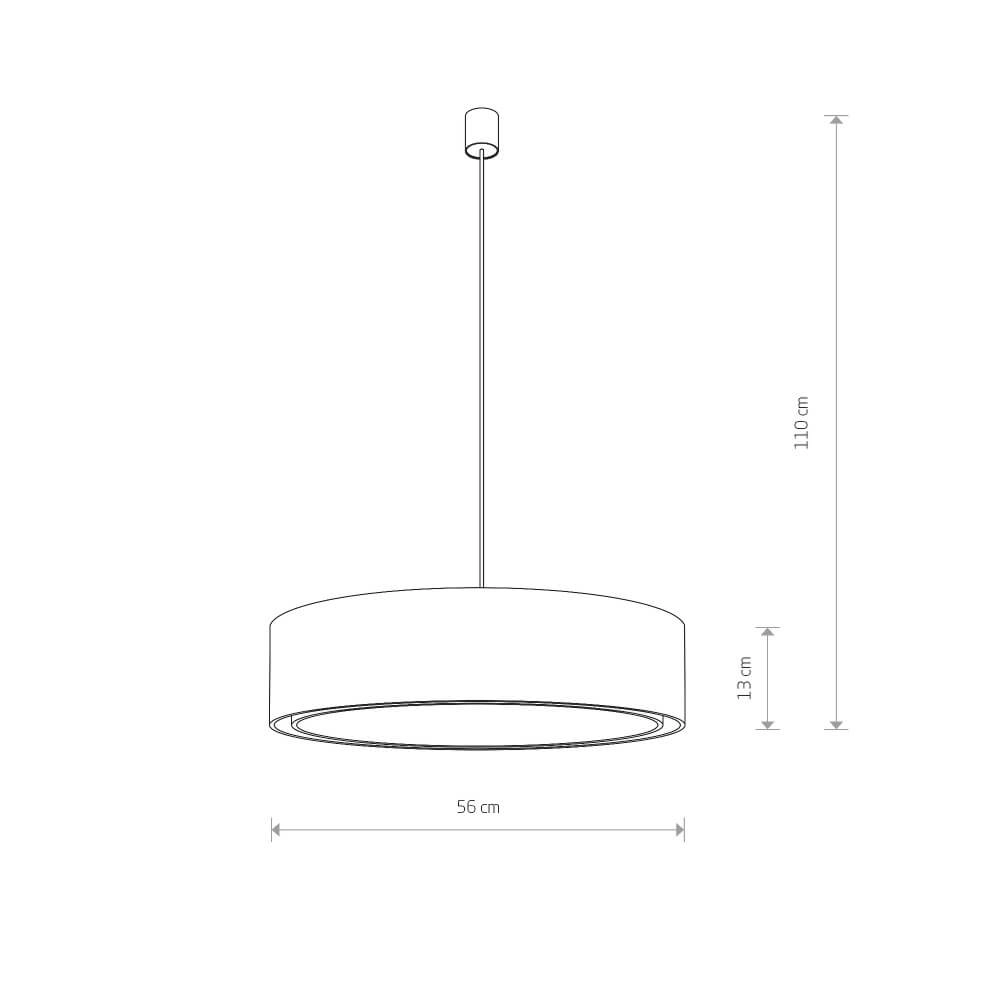 White hanging lamp Mist Ø 56cm Lyora 5903139894296