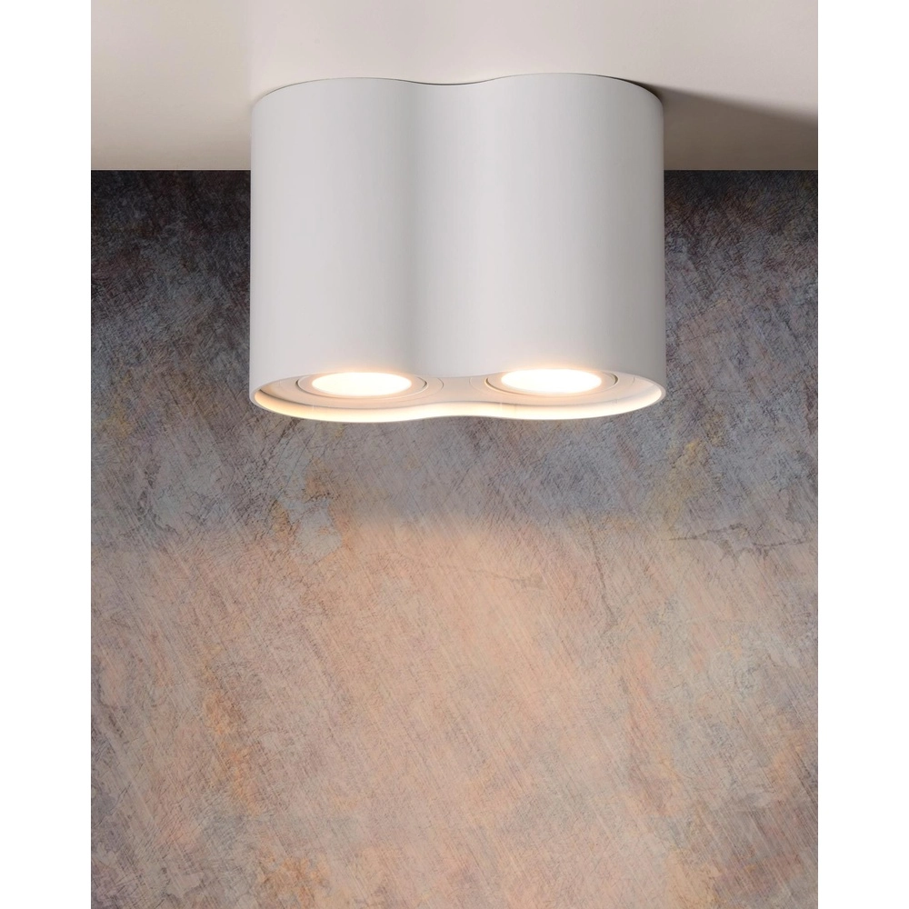 Surface-mounted ceiling spot Tube 2-light white Lucide 5411212220936