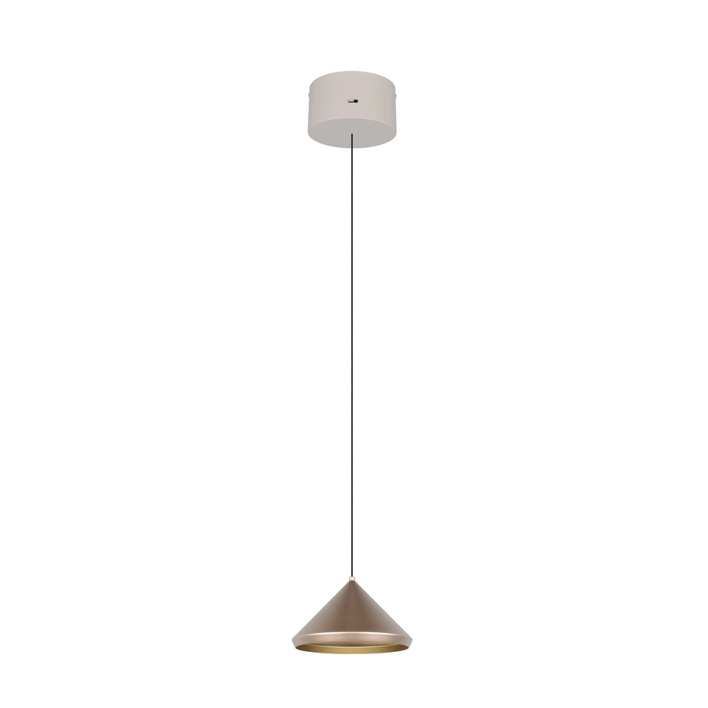 Modern pendant lamp Laguna Ø 18cm coffee brown Trio 4017807671070