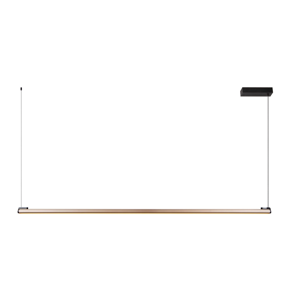 Sleek LED pendant light Braga 150cm - champagne