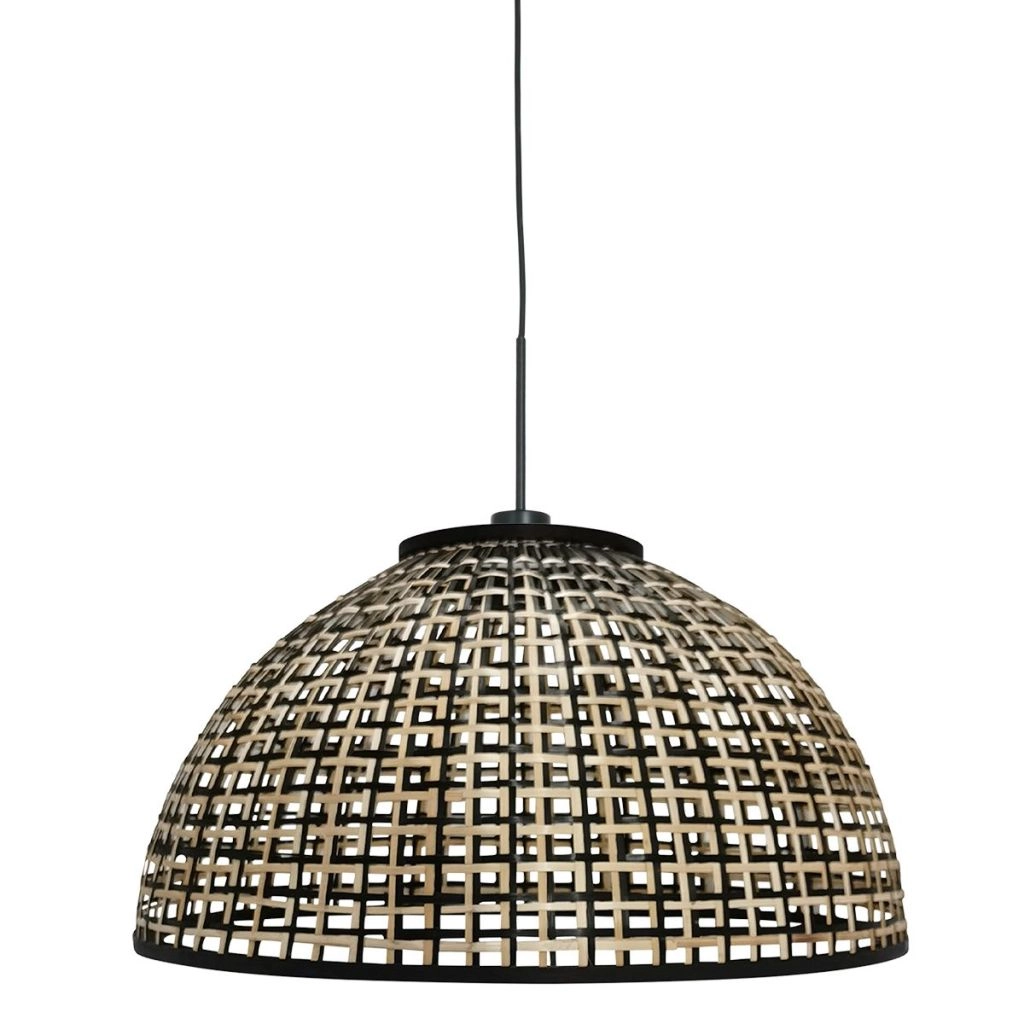 Pendant lamp Nox Light with bamboo shade Ø60cm