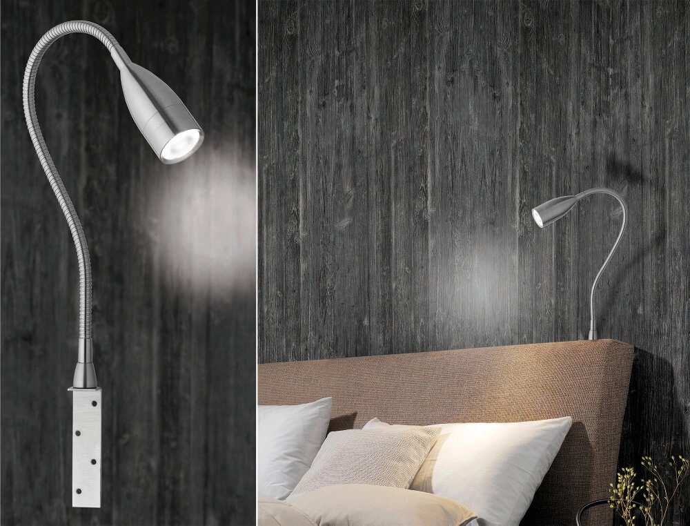 Bedside reading lamp Sten with bed attachment Fischer & Honsel 4001133307024