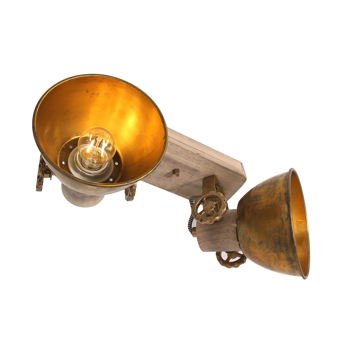 Double surface-mounted spotlight Gearwood industrial
