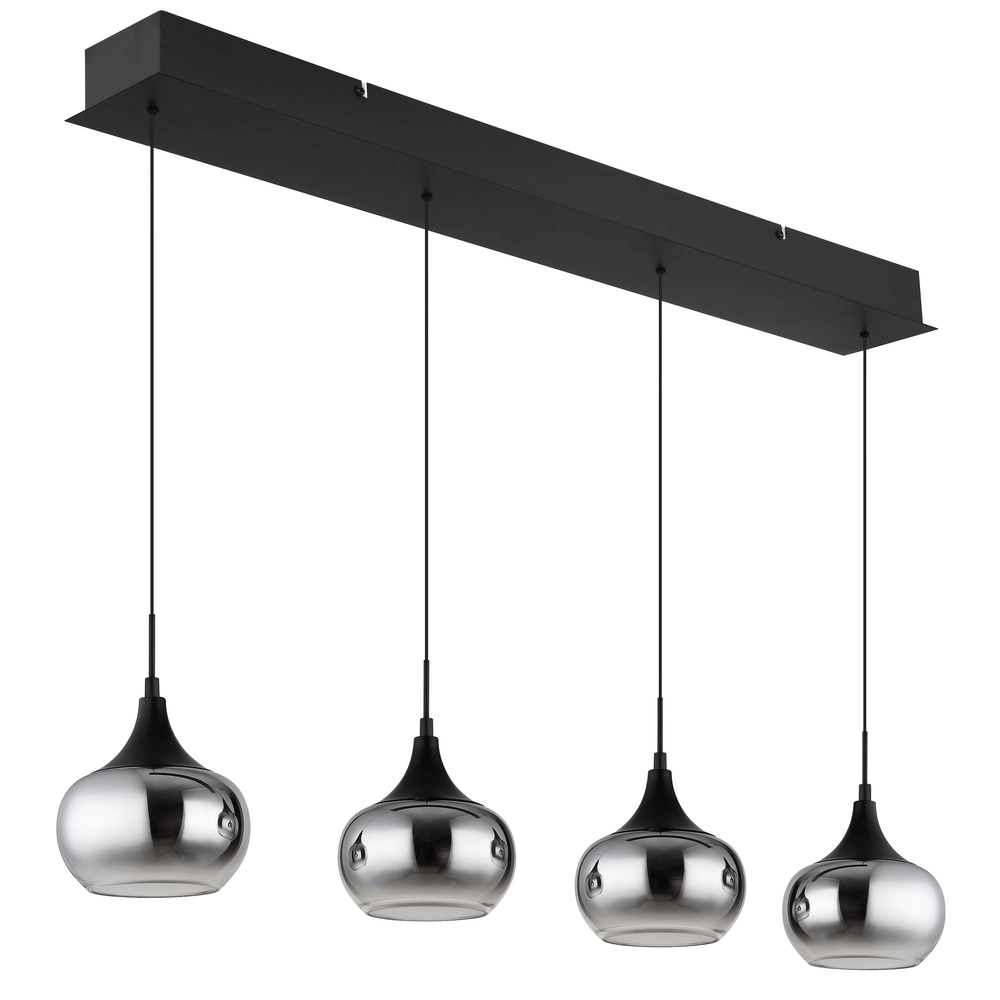 Design pendant lamp Lui 4-light black Globo 9007371589609