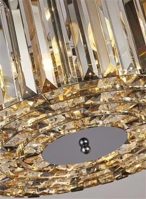 Pendant lamp Chapeau 42cm chrome with crystal glass Searchlight 5053423187822