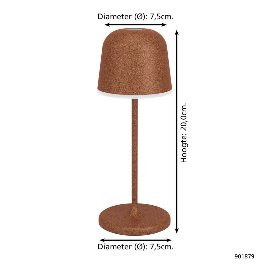Table lamp Mannera rechargeable rust brown Eglo 9008606355532