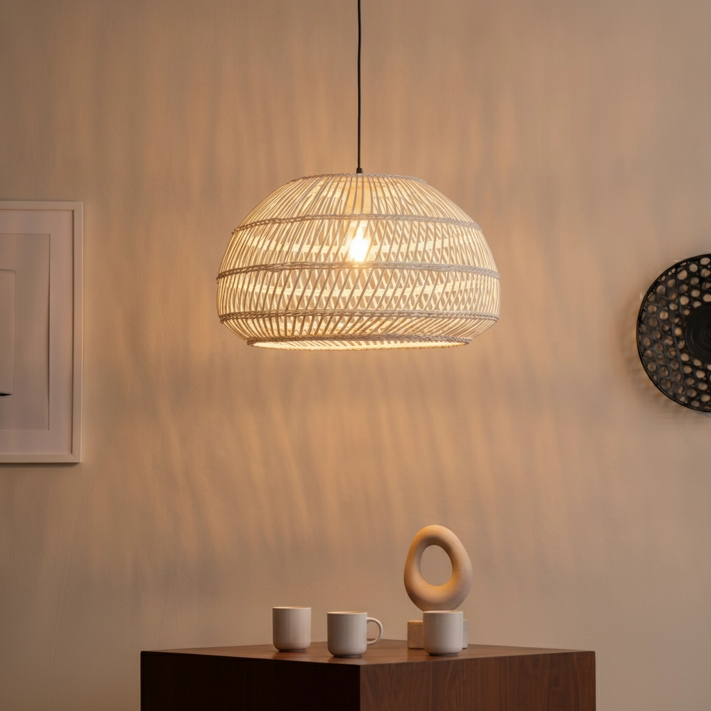 White pendant lamp Melody Ø 50.5cm Lyora 5212017416605
