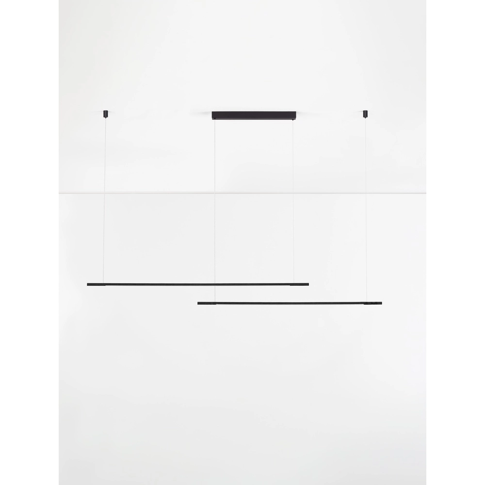 Sleek pendant lamp Brillia black 161cm Lyora 5212017473790
