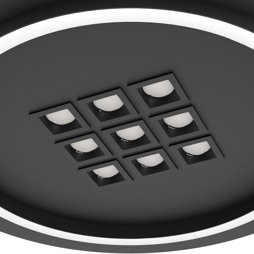Modern led ceiling light Balazote Ø 38cm - black Eglo 9008606312702