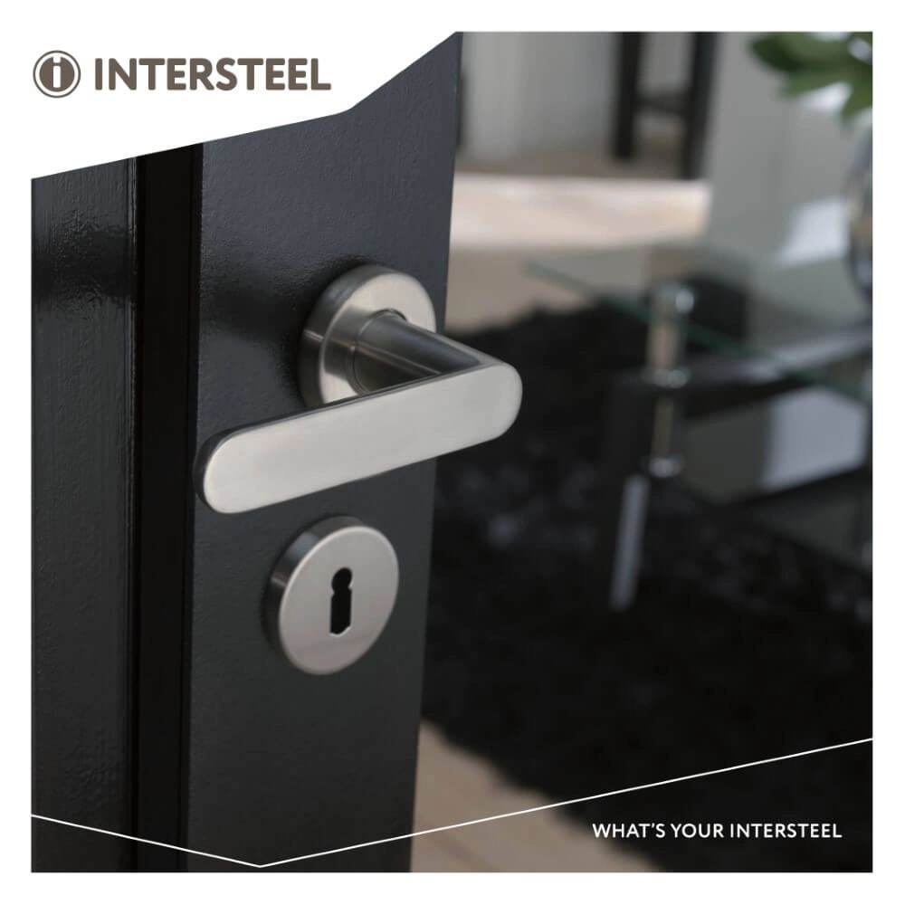 Design door handle Massief Sprung stainless steel Intersteel 8714186052181