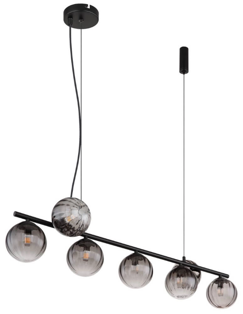 7-light pendant lamp Dallerta smoke glass Globo 9007371452576