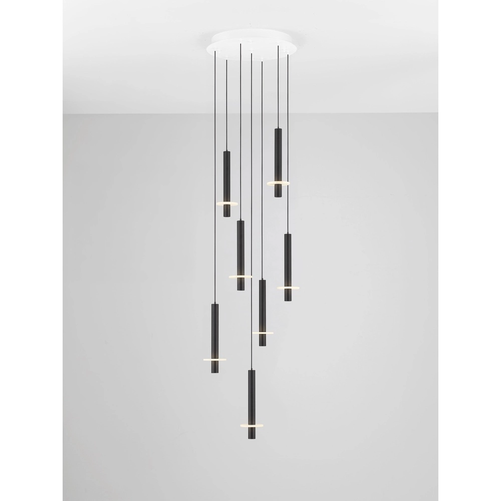 Design pendant lamp Noemi black with white Ø 47cm Lyora 5212063503281