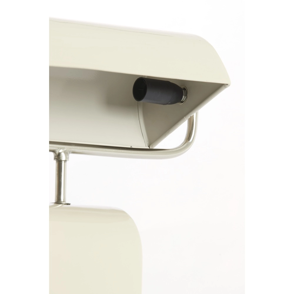 Cream desk lamp Cardona with nickel - 1x E27 Light & Living 8717807816254