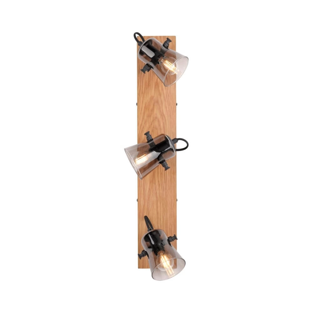 Ceiling lamp Green Langstrom wood 3-light Just Light 4043689994884