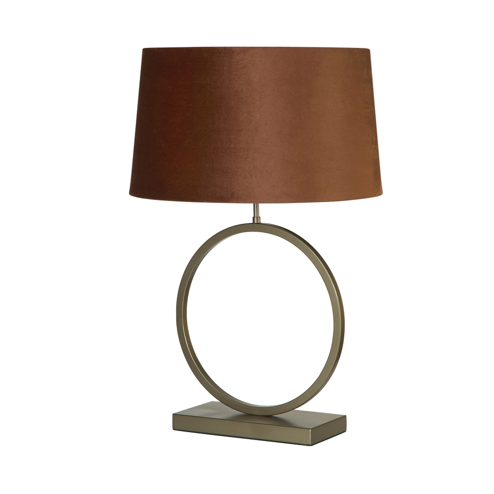 Table lamp Elegant bronze with orange cap