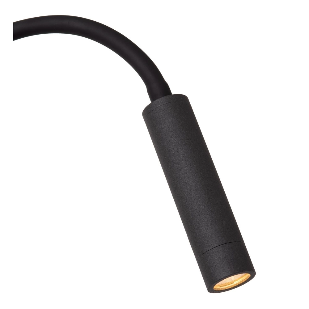 Bedside lamp Alec black with USB port Lucide 5411212031952