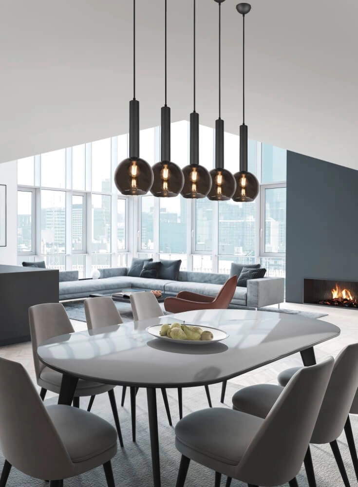 5-light hanging lamp Clayton black Trio 4017807522471