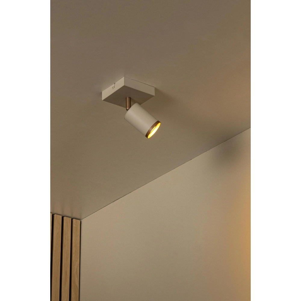 Ceiling spotlight Regina Taupe with coffee brown Lucide 5411212531209
