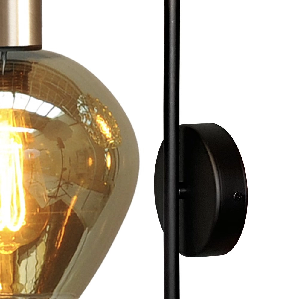 Black wall lamp Bounty with gold fitting Masterlight 8718121251059