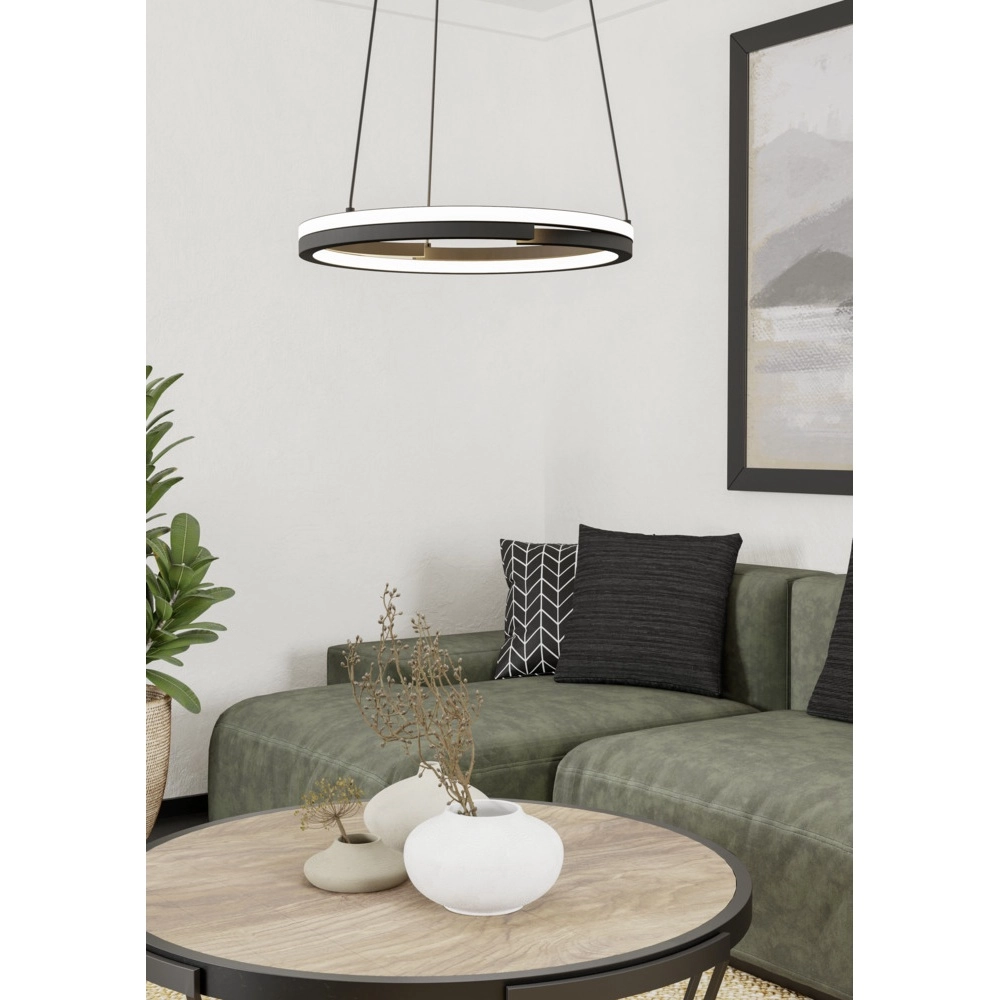 Pendant lamp Mezzomonte black Eglo 9008606360192