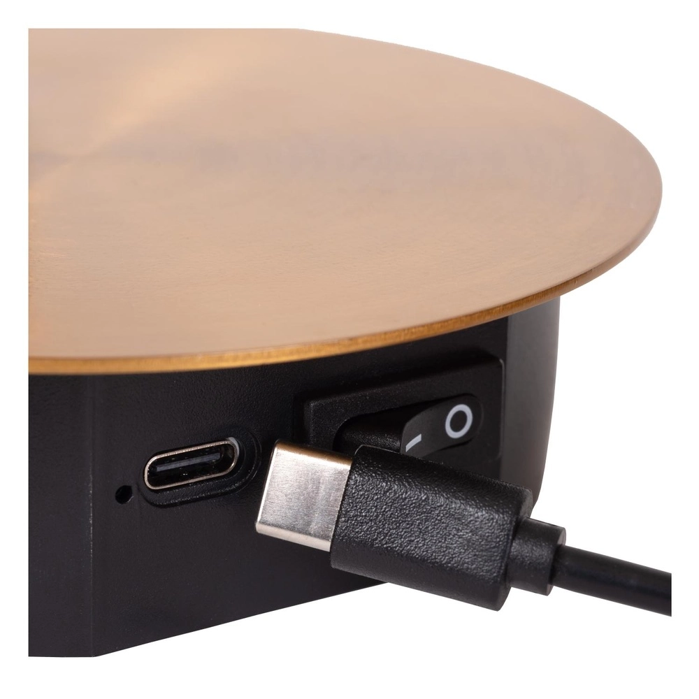 Magnetic wall light Jolijn Rechargeable Gold Bedside Lamp Lucide 5411212771346