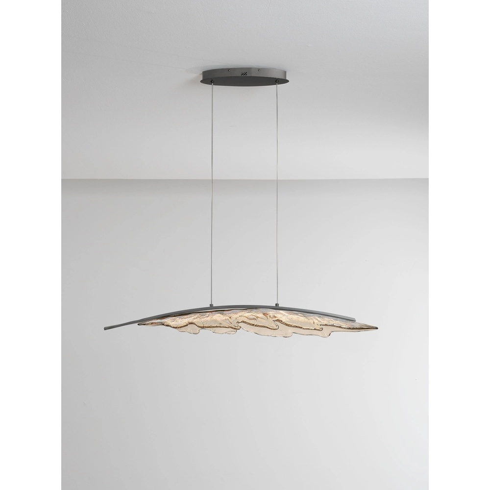 Design pendant lamp Amado anthracite with mocha 104cm Lyora 5212063500273