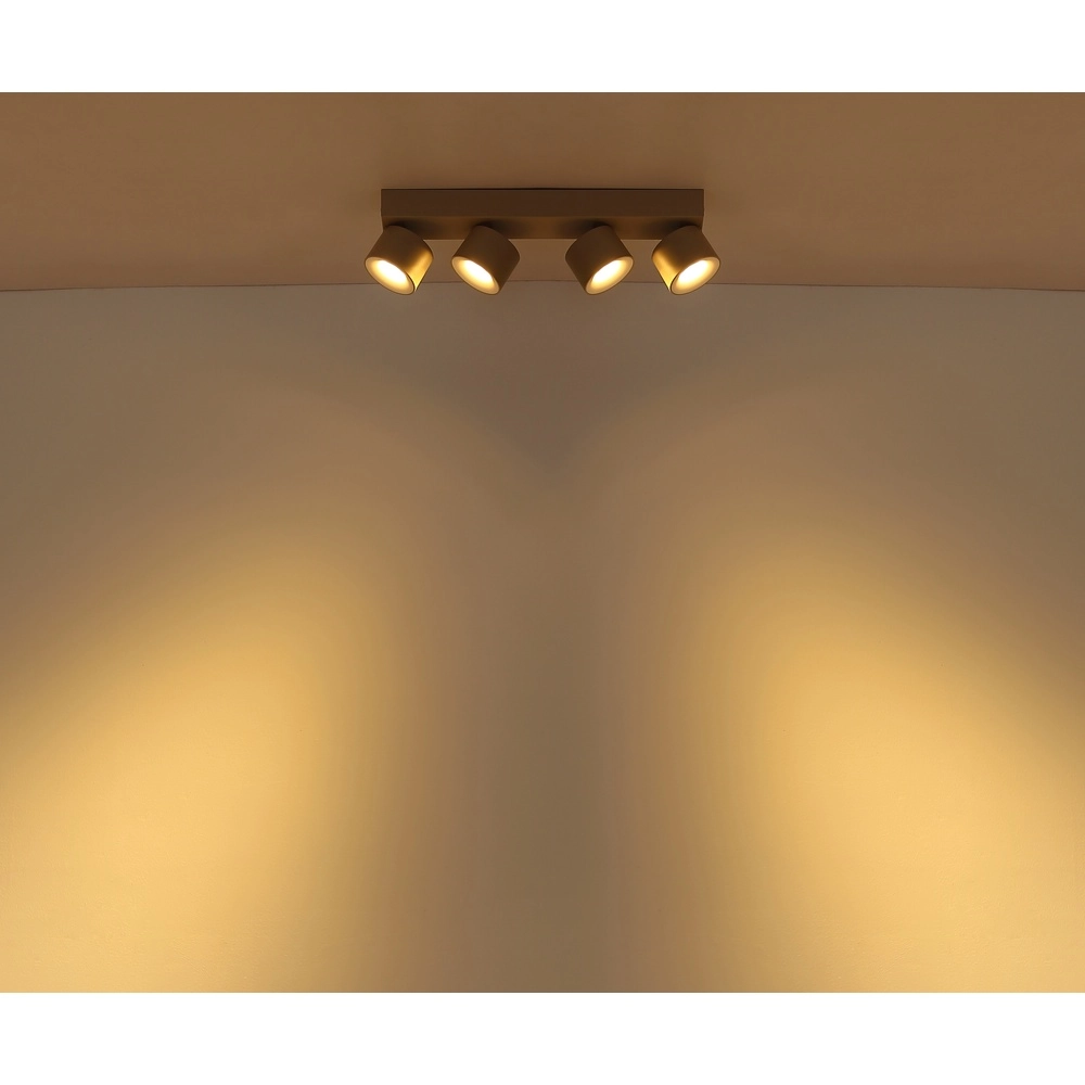 4-light ceiling spotlight Rae sand brown Globo 9007371569878
