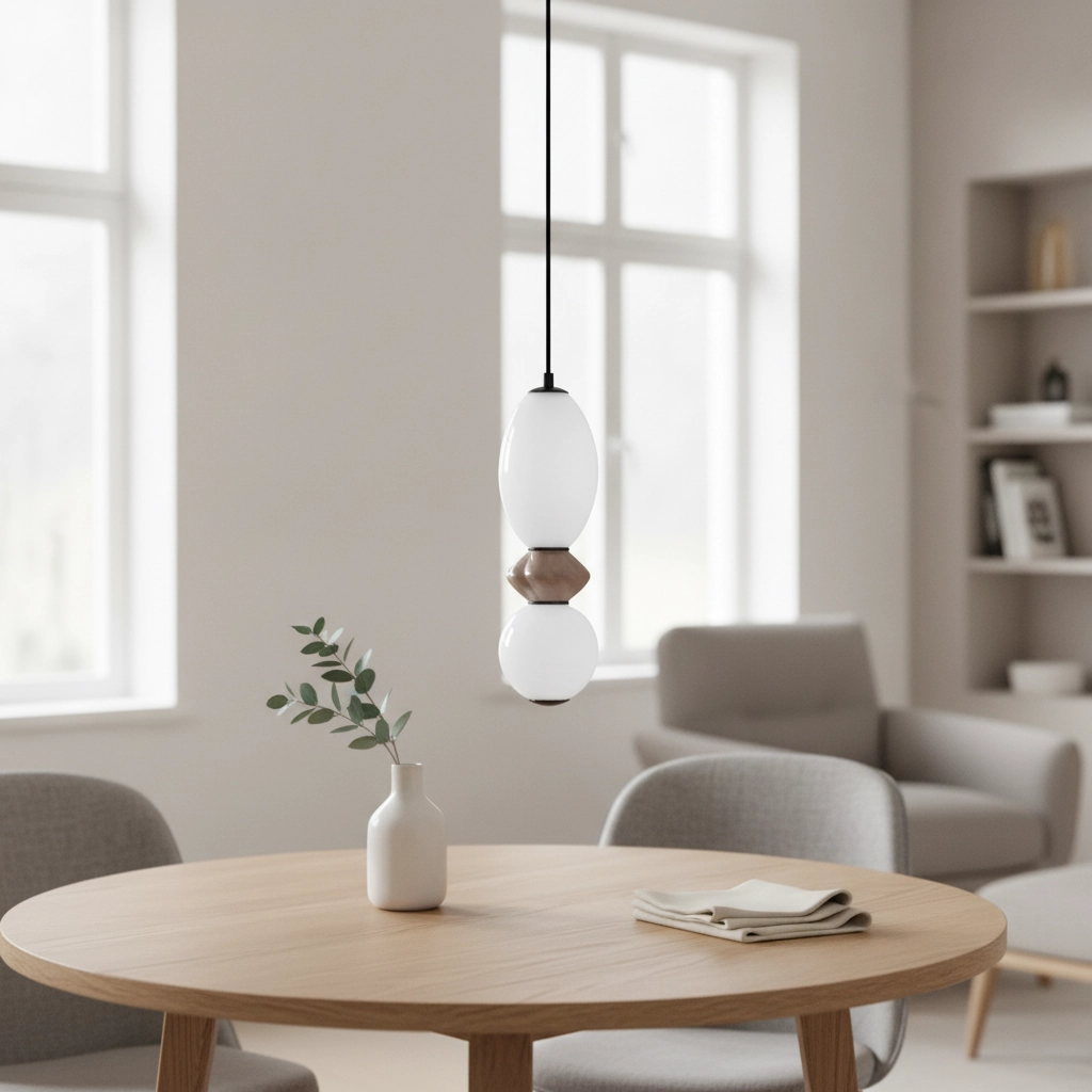 Pendant lamp Pallina white - mocha